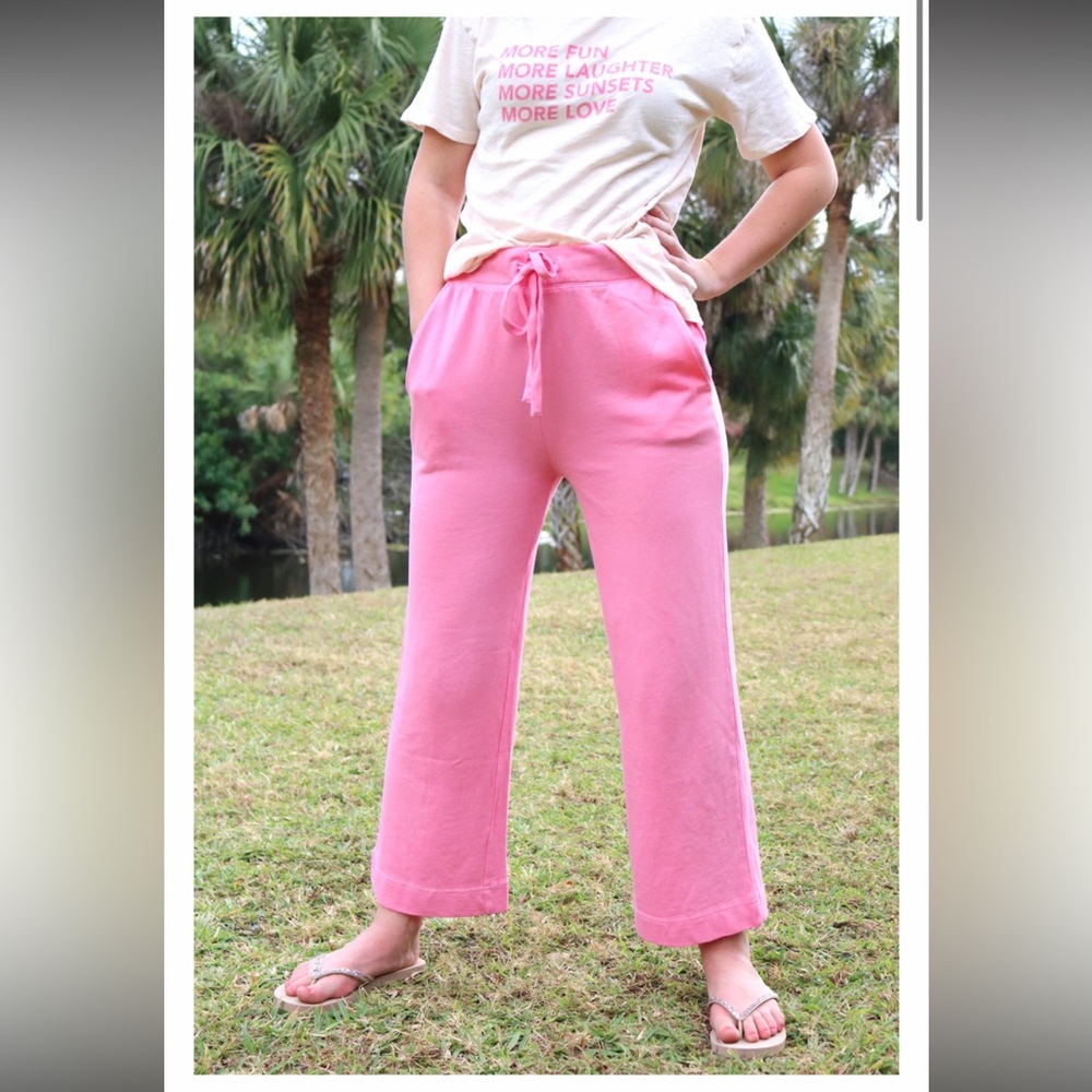 Z-Supply Pink Wide-Leg Lounge Pants